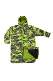 Charlie Mcleod Eco Long Sleeve Kids Sports Cloak - green camo age 10-13
