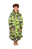 Charlie Mcleod Eco Long Sleeve Kids Sports Cloak - green camo age 10-13