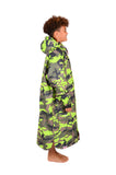 Charlie Mcleod Eco Long Sleeve Kids Sports Cloak - green camo age 10-13