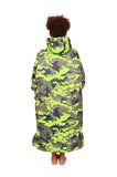 Charlie Mcleod Eco Long Sleeve Kids Sports Cloak - green camo age 10-13