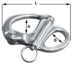 Stainless Steel Snap Shackle Fixed Eye (52mm)