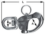 Stainless Steel Snap Shackle with Swivel (124mm)